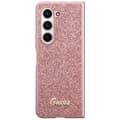 Miniatyrbild 2 av 7: Guess Galaxy Z Fold 5 Mobilskal Läder Triangle Strass - Rosa