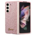 Miniatyrbild 1 av 7: Guess Galaxy Z Fold 5 Mobilskal Läder Triangle Strass - Rosa