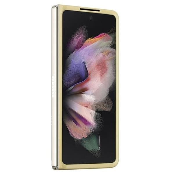 Guess Galaxy Z Fold 5 Mobilskal Läder Triangle Strass - Guld