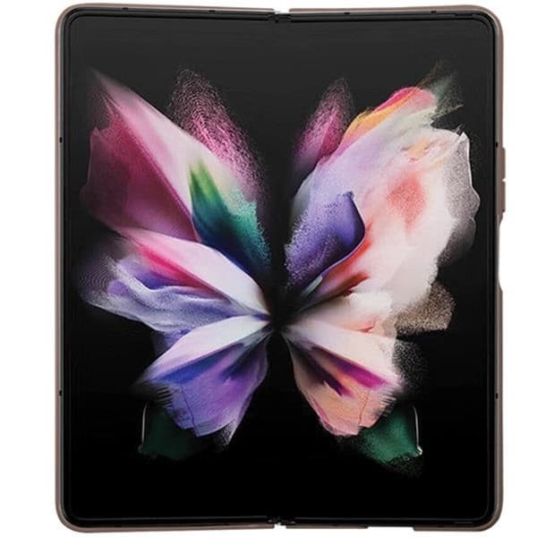 Guess Galaxy Z Fold 5 Mobilskal Läder 4G Diamond Triangle - Brun