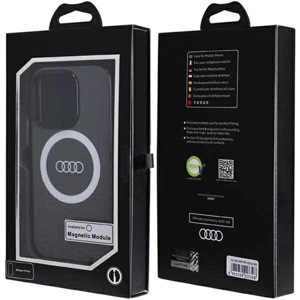 Audi iPhone 15 Pro Mobilskal Magsafe IML Big Logo - Svart