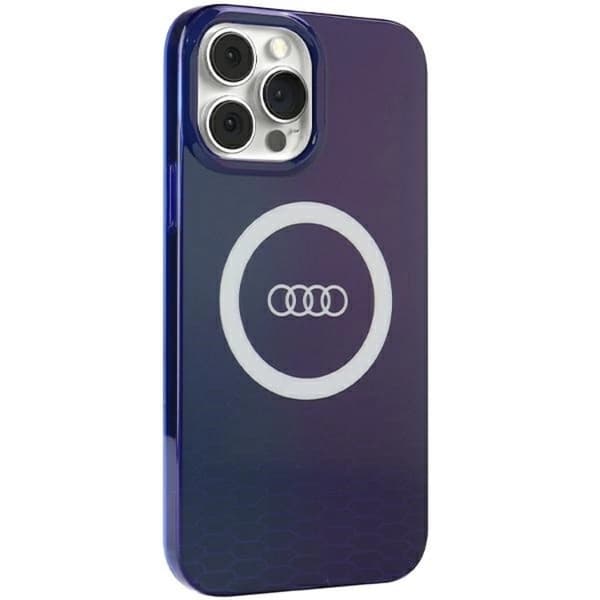Audi iPhone 13 Pro Max Mobilskal Magsafe IML Big Logo - Blå