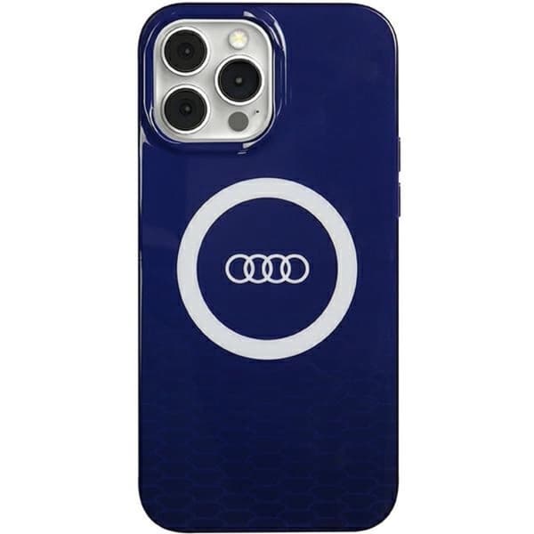 Audi iPhone 13 Pro Max Mobilskal Magsafe IML Big Logo - Blå