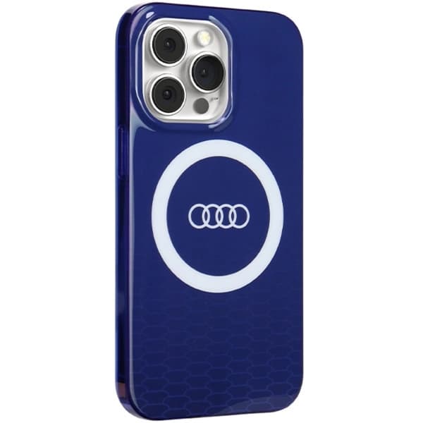 Audi iPhone 13/13 Pro Mobilskal Magsafe IML Big Logo - Blå