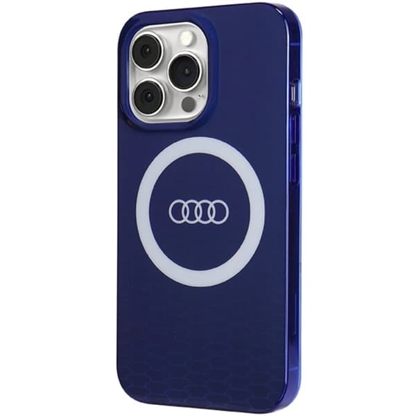 Audi iPhone 13/13 Pro Mobilskal Magsafe IML Big Logo - Blå