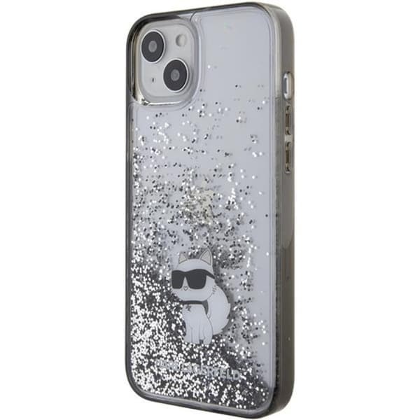KARL LAGERFELD iPhone 15 Plus Mobilskal Liquid Glitter Choupette