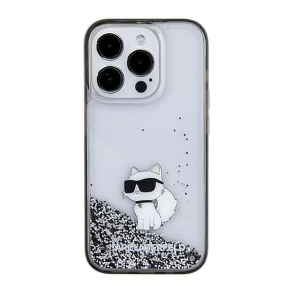 KARL LAGERFELD iPhone 15 Pro Max Mobilskal Liquid Glitter Choupette