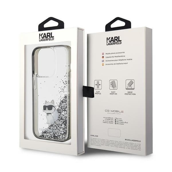 KARL LAGERFELD iPhone 15 Pro Max Mobilskal Liquid Glitter Choupette