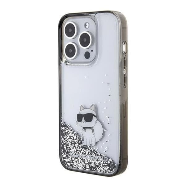 KARL LAGERFELD iPhone 15 Pro Max Mobilskal Liquid Glitter Choupette