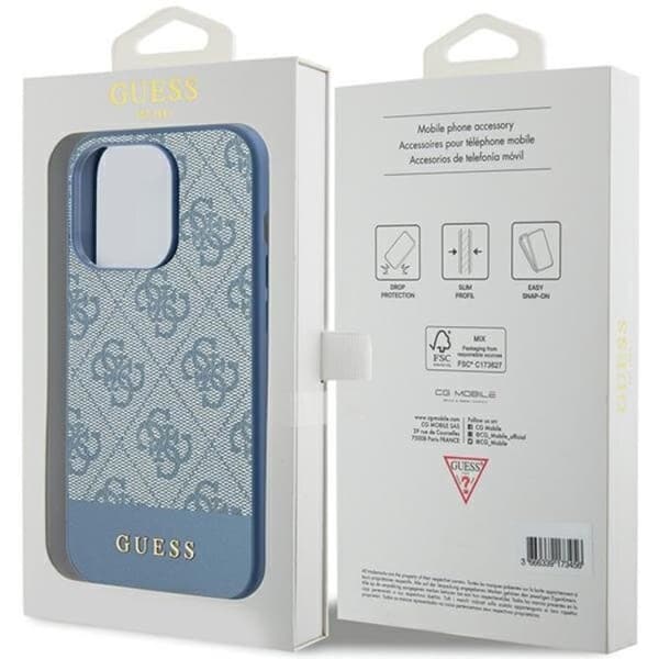 Guess iPhone 15 Pro Max Mobilskal Stripe Collection - Blå