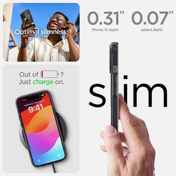 Spigen iPhone 15 Plus Mobilskal Magsafe Ultra Hybrid - Zero One