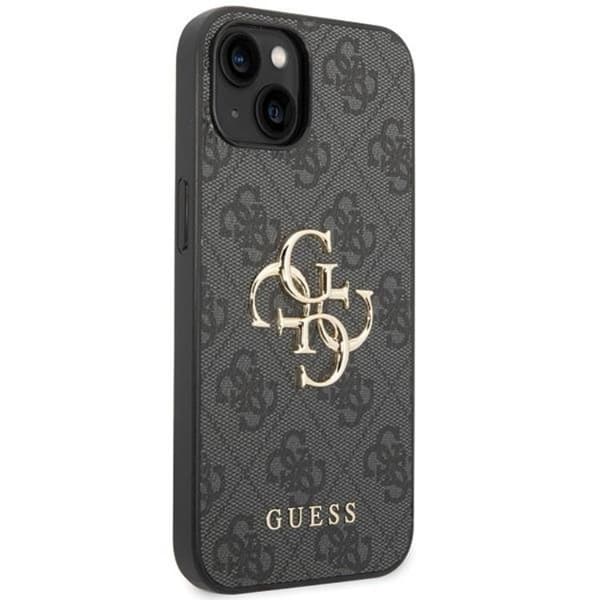 Guess iPhone 15 Plus Mobilskal Big Metall Logo - Grå