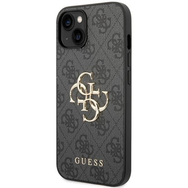 Guess iPhone 15 Plus Mobilskal Big Metall Logo - Grå