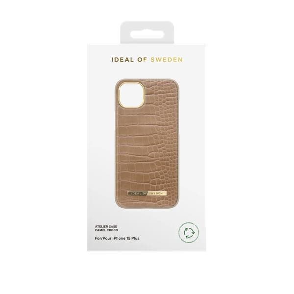 iDeal of Sweden iPhone 15 Plus Mobilskal Atelier - Camel Croco