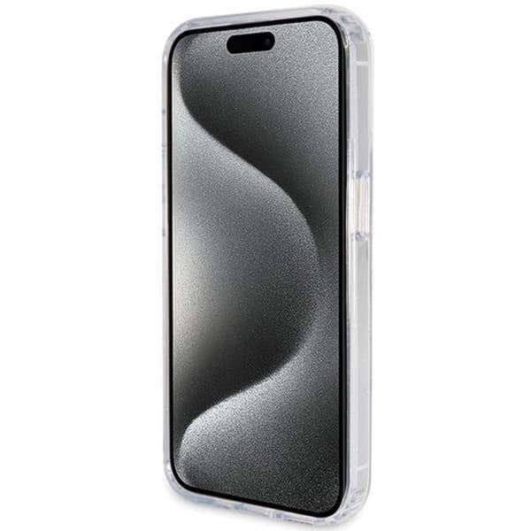 Guess iPhone 15 Pro Mobilskal Magsafe Ringställ Script Glitter
