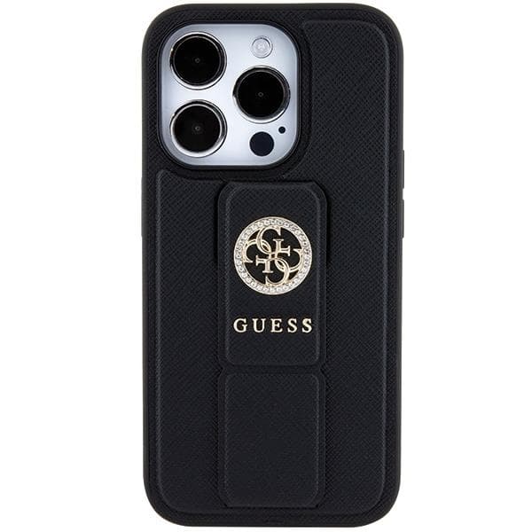 Guess iPhone 15 Pro Max Mobilskal Grip Stand Saffiano Strass