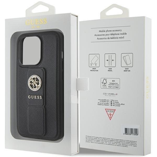 Guess iPhone 15 Pro Max Mobilskal Grip Stand Saffiano Strass