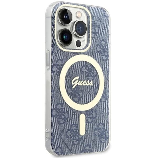 Guess iPhone 15 Pro Mobilskal Magsafe IML - Blå