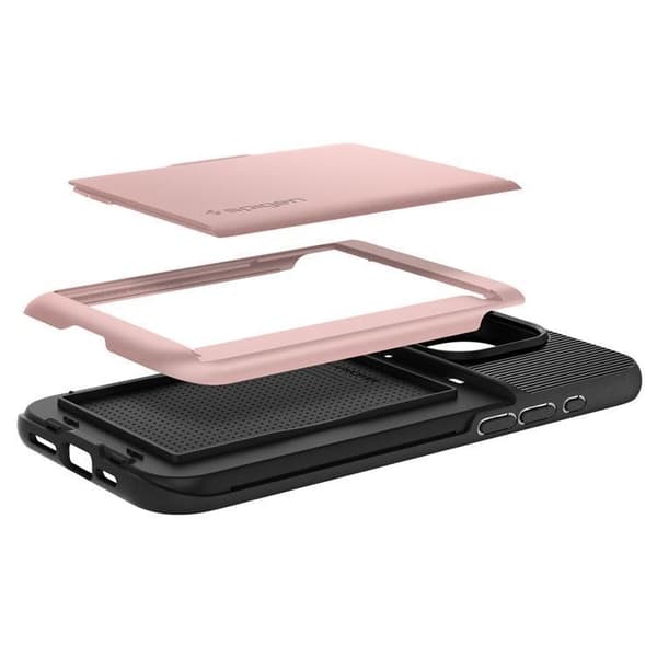 Spigen iPhone 15 Pro Mobilskal Slim Armor CS - Rosa