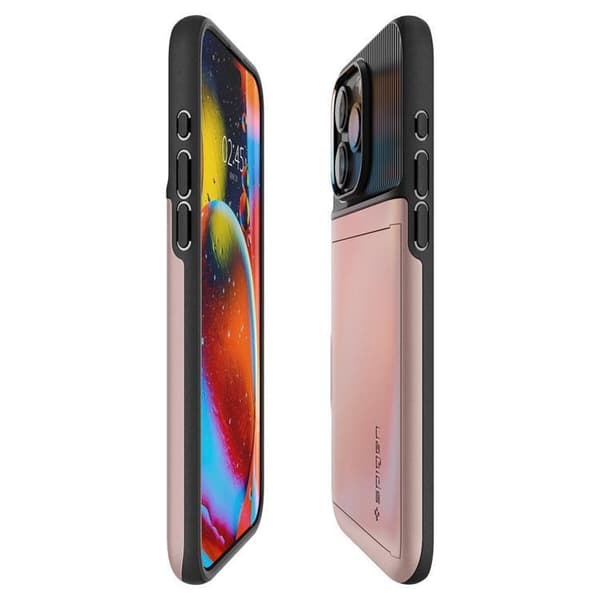 Spigen iPhone 15 Pro Mobilskal Slim Armor CS - Rosa