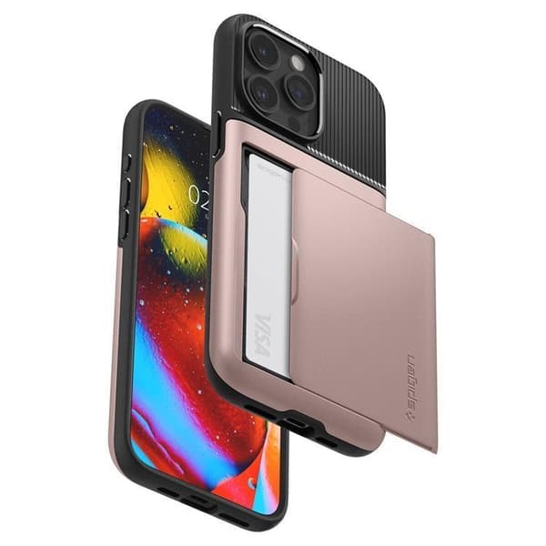 Spigen iPhone 15 Pro Mobilskal Slim Armor CS - Rosa