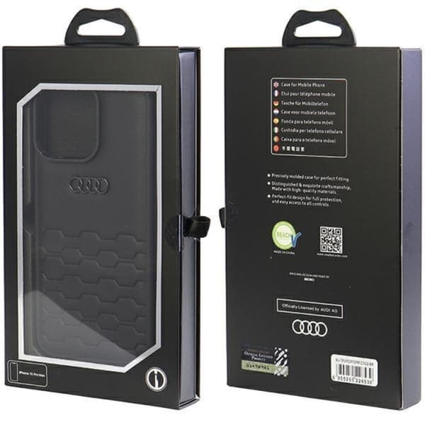 Audi iPhone 15 Pro Max Mobilskal Syntetiskt Läder - Svart