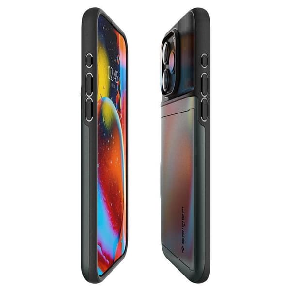 Spigen iPhone 15 Pro Mobilskal Slim Armor CS - Grön