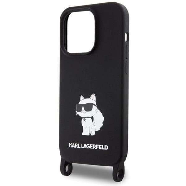 Karl Lagerfeld iPhone 15 Mobilskal Crossbody Silikon Choupette
