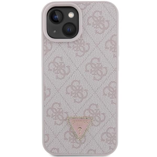 Guess iPhone 15 Mobilskal Triangle Strass - Rosa
