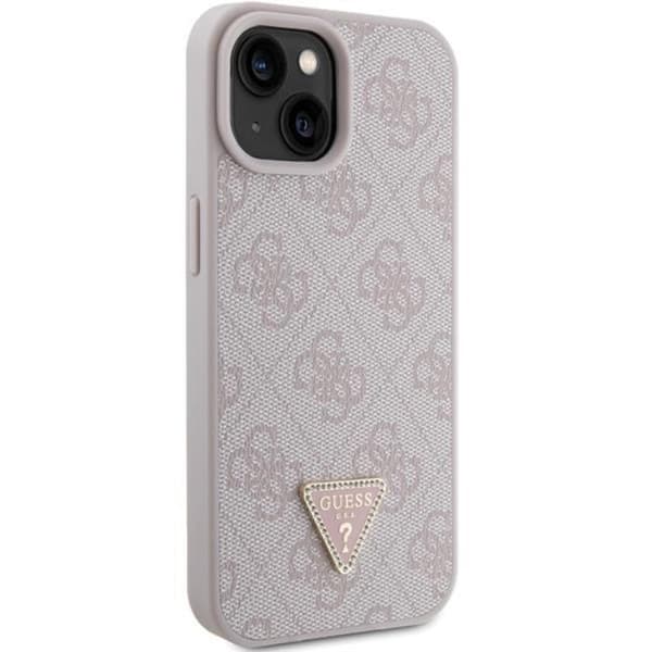 Guess iPhone 15 Mobilskal Triangle Strass - Rosa