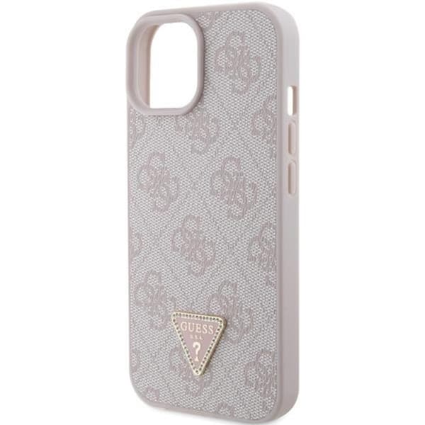 Guess iPhone 15 Mobilskal Triangle Strass - Rosa
