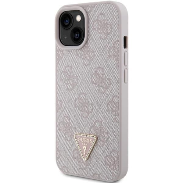 Guess iPhone 15 Mobilskal Triangle Strass - Rosa
