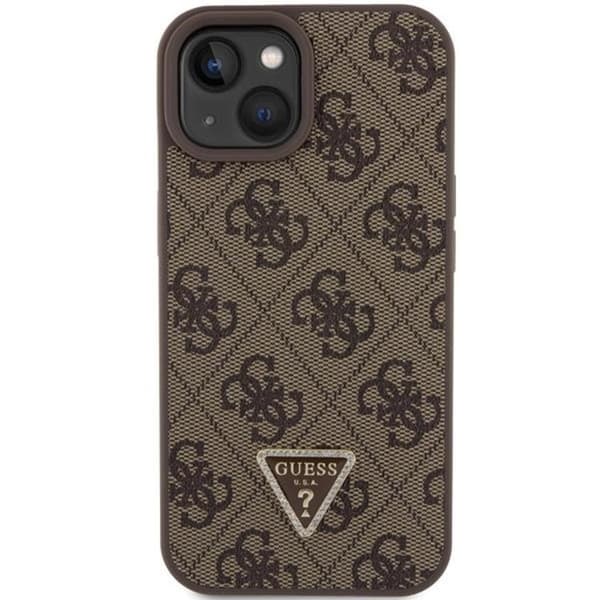 Guess iPhone 15 Mobilskal Triangle Strass - Brun
