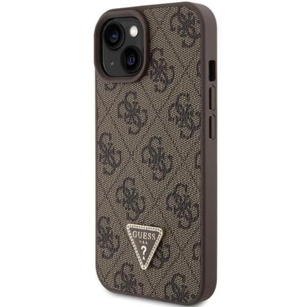 Guess iPhone 15 Mobilskal Triangle Strass - Brun