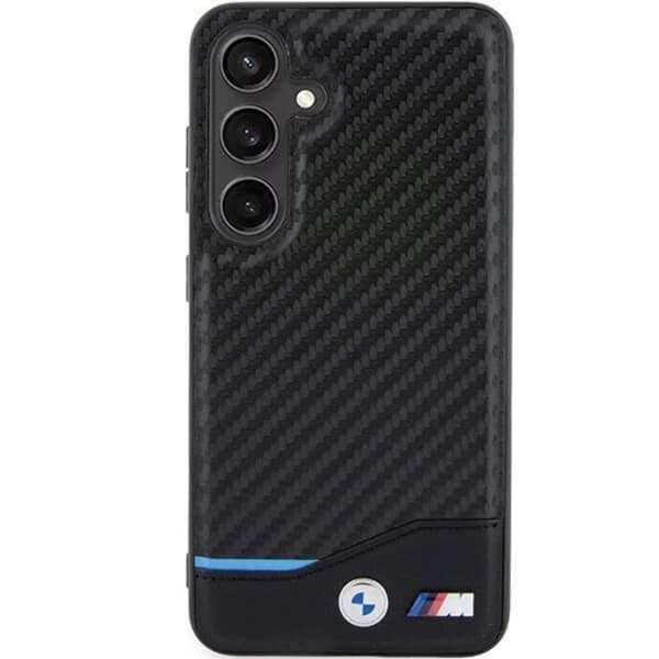 BMW Galaxy S24 Mobilskal Läder Carbon - Svart