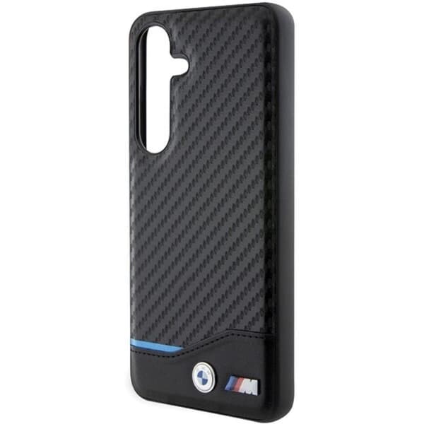 BMW Galaxy S24 Mobilskal Läder Carbon - Svart
