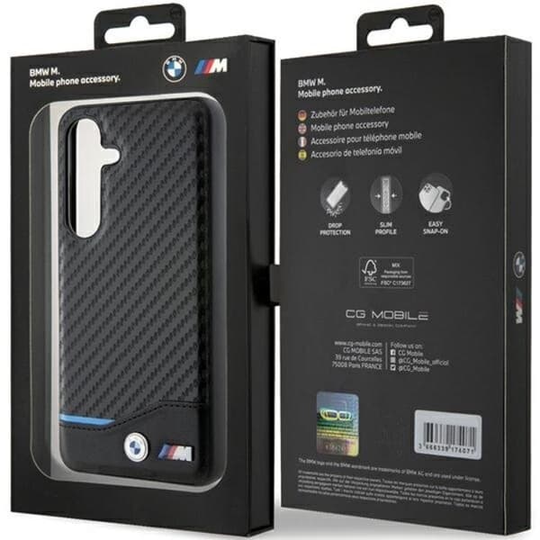 BMW Galaxy S24 Mobilskal Läder Carbon - Svart