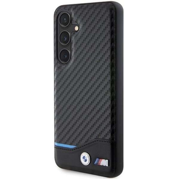 BMW Galaxy S24 Mobilskal Läder Carbon - Svart
