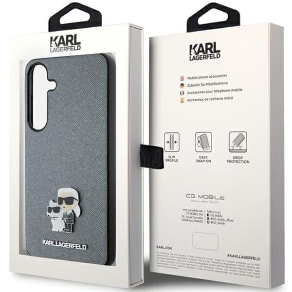Karl Lagerfeld Galaxy S24 Plus Mobilskal Saffiano Metal Pin