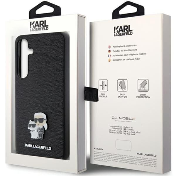 Karl Lagerfeld Galaxy S24 Plus Mobilskal Saffiano Metal Pin