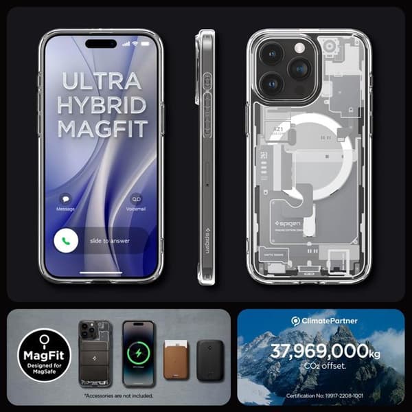 Spigen iPhone 15 Pro Mobilskal Magsafe Hybrid - Zero One Vit