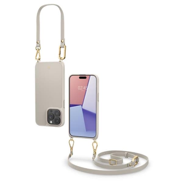 Spigen iPhone 15 Pro Mobilhalsband Skal Magsafe Cyrill - Cream