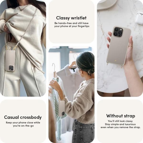 Spigen iPhone 15 Pro Mobilhalsband Skal Magsafe Cyrill - Cream