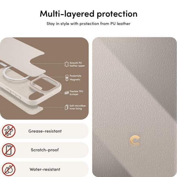 Spigen iPhone 15 Pro Mobilhalsband Skal Magsafe Cyrill - Cream
