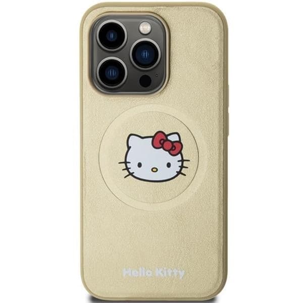 Hello Kitty iPhone 15 Pro Max Mobilskal Magsafe Läder Kitty Head