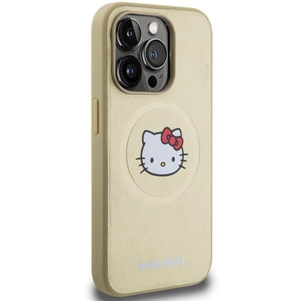 Hello Kitty iPhone 15 Pro Max Mobilskal Magsafe Läder Kitty Head