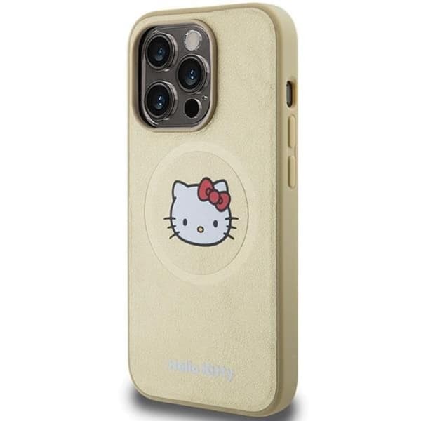 Hello Kitty iPhone 15 Pro Max Mobilskal Magsafe Läder Kitty Head
