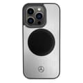 Miniatyrbild 3 av 8: Mercedes iPhone 15 Pro Max Mobilskal MagSafe Läder & Alu - Silver