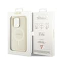 Miniatyrbild 8 av 8: Guess iPhone 15 Pro Max Mobilskal Magsafe Saffiano - Guld