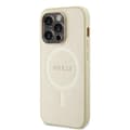 Miniatyrbild 2 av 8: Guess iPhone 15 Pro Max Mobilskal Magsafe Saffiano - Guld